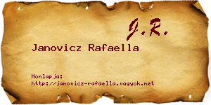 Janovicz Rafaella névjegykártya